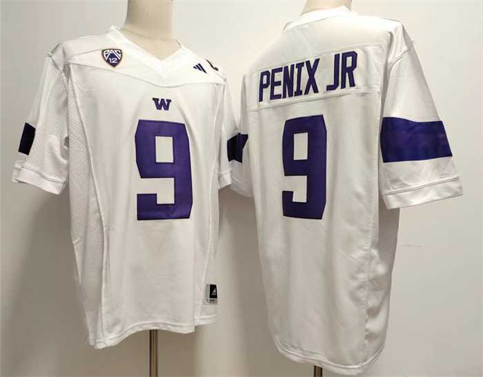 Men%27s Washington Huskies #9 Michael Penix Jr. White Stitched Jersey->kansas state wildcats->NCAA Jersey